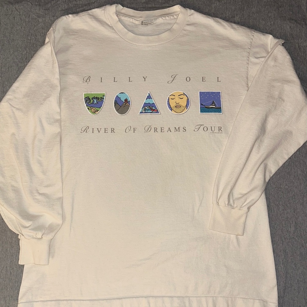 Vintage 1993 Billy Joel River of Dreams Concert Tour T Shirt